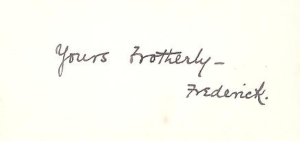 Frederick's autograph