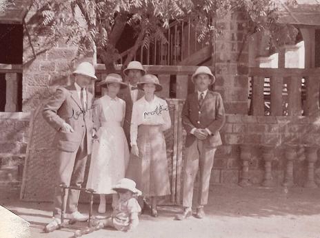 Ann with her parents in India