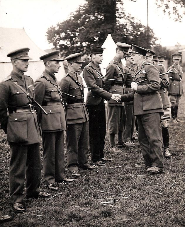 Lord Gort shaking Clive's hand 1939