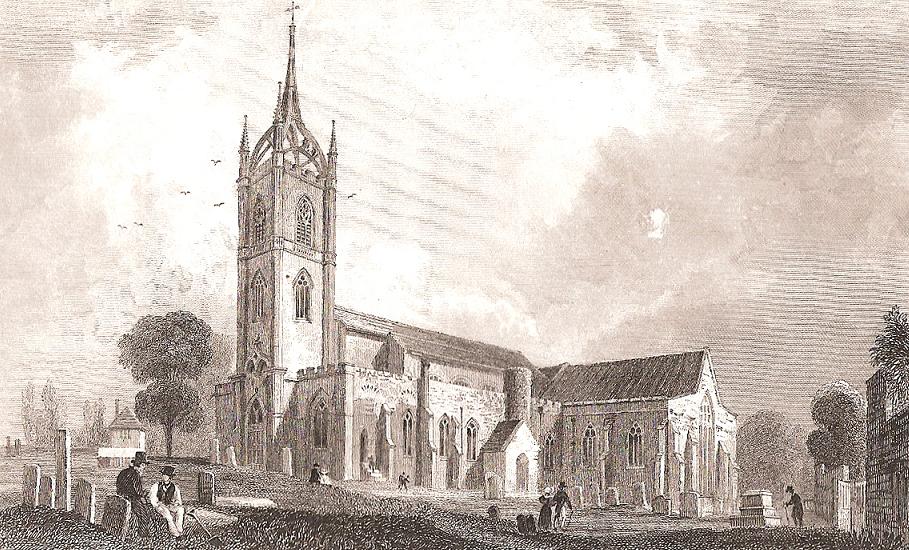 The church of St Mary Charity, Faversham, from a print dated 1830.