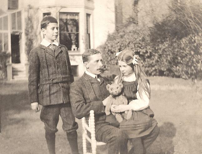 Harold with Frederick and Marjorie at his father's house in Redhill