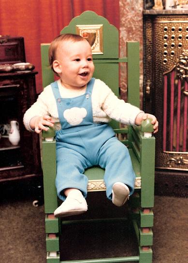 I was asked to get him a chair. I built him one instead, although at the time the photo was taken the gilding had not been finished.