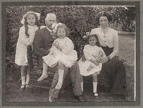 Henry and Petronella with their girls Rosalind, Monica and Lois.